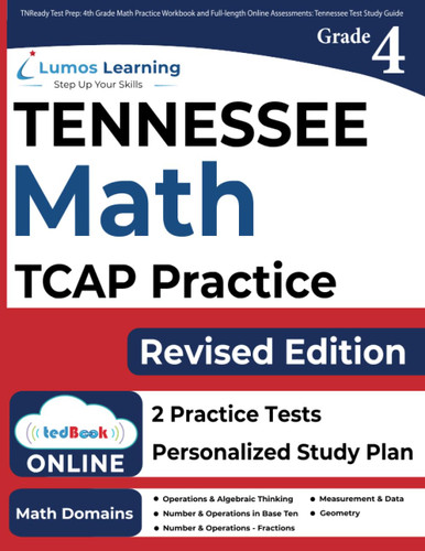 TNReady Test Prep: 4th Grade Math Practice Workbook and Full-length