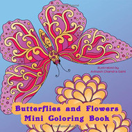 Butterflies and Flowers Mini Coloring Book: Small Travel Size Adult