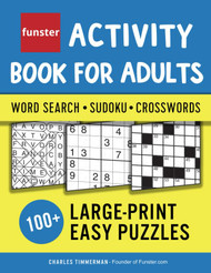 Funster Activity Book for Adults - Word Search Sudoku Crosswords: