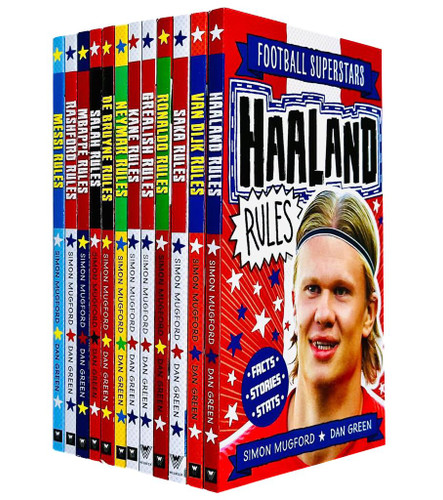 Football Superstars 12 Books Collection Rules Mega Pack Set By Simon