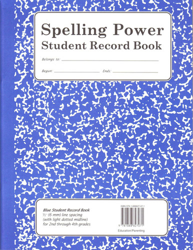 Spelling Power Student Record Book (Blue)