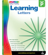 Spectrum Learning Letters Preschool Workbooks Ages 4 to 6 Preschool