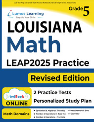 LEAP Test Prep: 5th Grade Math Practice Workbook and Full-length