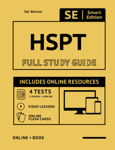 HSPT Prep Book: Smart Edition Academy HSPT Study Guide with 4 Online
