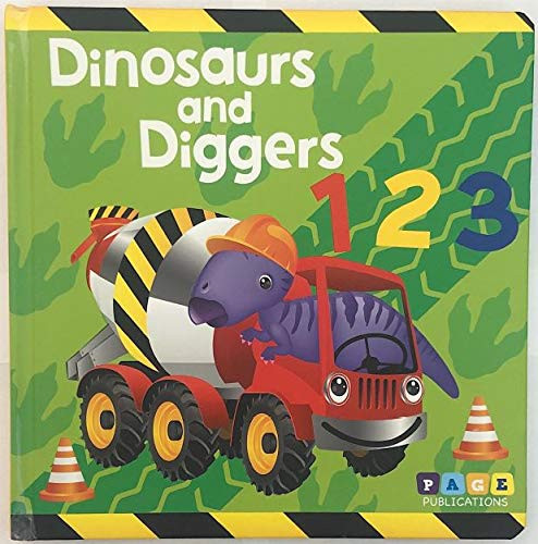 Dinosaurs and Diggers 123 Toddlers Counting - Kids Books - Childrens