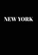 New York: Hardcover Black Decorative Book for Decorating Shelves