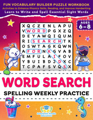 Word Search Spelling Weekly Practice for Kids Ages 6-8