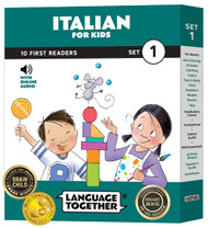 Italian for Kids: Beginner Learning Set of 10 First Reader Books with