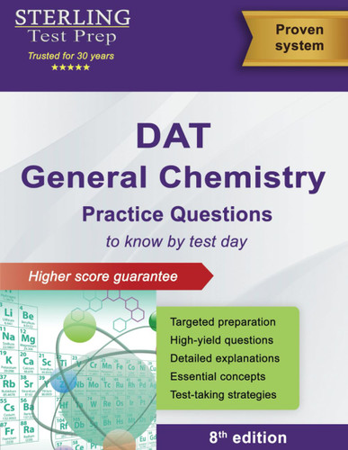 Sterling Test Prep DAT General Chemistry Practice Questions