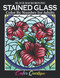 Stained Glass Color by Number For Adults BLACK BACKGROUND