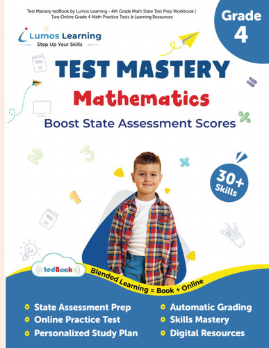 Test Mastery tedBook by Lumos Learning - 4th Grade Math State Test