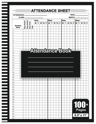 Attendance Book: Attendance Management Record Book For Teachers