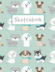 Sketchbook: Cute Little Puppies Sketchbook 8.5" x 11" 120 Pages Large