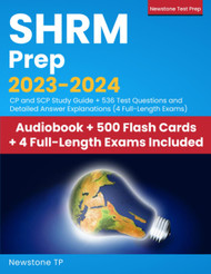 SHRM Prep 2023-2024: CP and SCP Study Guide + 536 Test Questions and