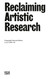 Reclaiming Artistic Research: Expanded