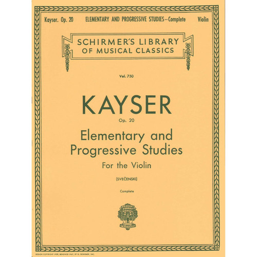 Kayser Heinrich Ernst 36 Elementary and Progressive Studies Op. 20
