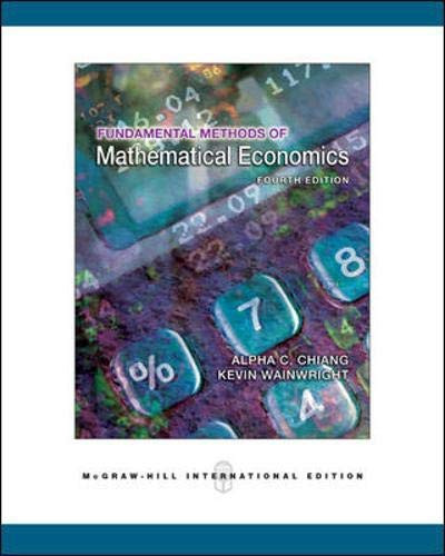 Fundamental Methods of Mathematical Economics. 4th