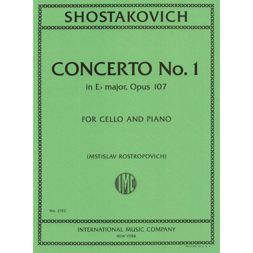 Concerto no.1 in E flat op. 107 cello; Dimitri Shostakovich