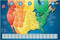 ImageAbility North America Laminated Gloss Time Zone Area Code Map