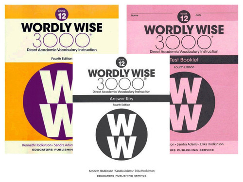 Wordly Wise 3000 Grade 12 SET Student Book Test Booklet and Answer Key