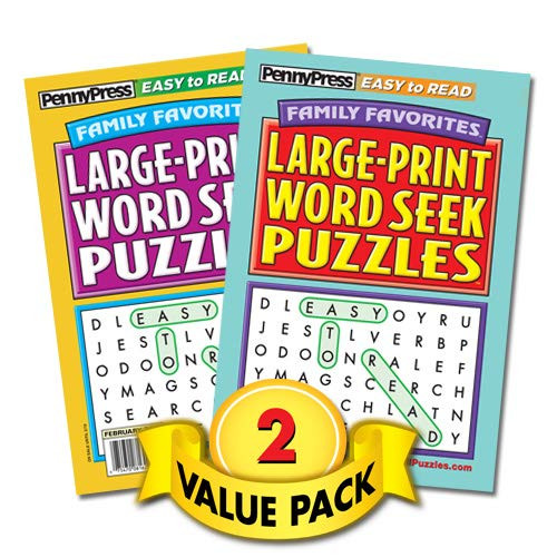 Family Favorites Large-Print Word Seek / Word Search Puzzles - 2 Pack