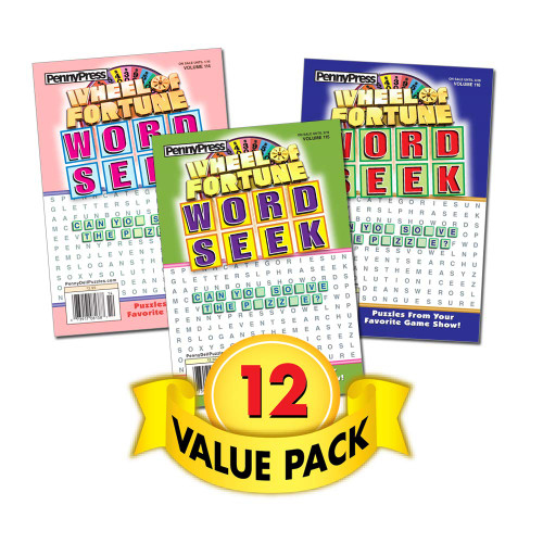 Wheel of Fortune Word Seek Puzzle Book - 12 Pack Penny Press/Dell