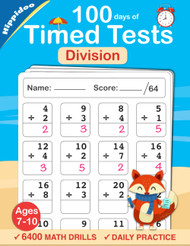 Math Timed Tests: Practice 100 Days of Division Math Drills: Digits