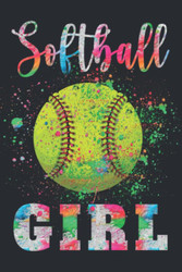 Softball Girl: Softball Journal For Girls Watercolor