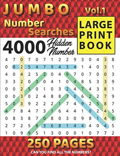 Jumbo Number Searches Large Print Book Vol 1