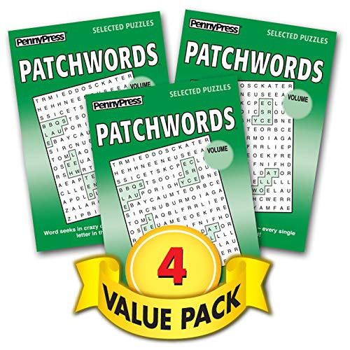 Patchwords Word Seek / Word Search Puzzles with a Twist - 4 Pack