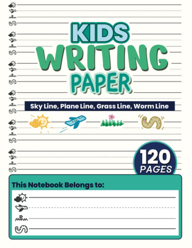 Kids Writing Paper-120 Pages - White