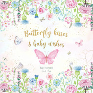 Butterfly Baby Shower Guest Book Butterfly Kisses & Baby Wishes