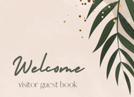 Welcome visitor guest book: Guest book for airbnb home book 8.25 x 6