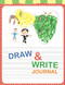 Draw and write journal for kids; kindergarten half page lined paper