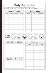 Baby Daily Log Book: Record Feed Sleep Naps Diapers Activities And