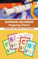 Soprano Recorder Fingering Charts. For Beginners: 18 Colorful Basic