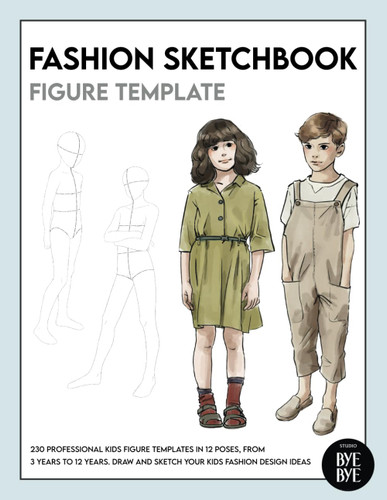 Kids Fashion Sketchbook Figure Template