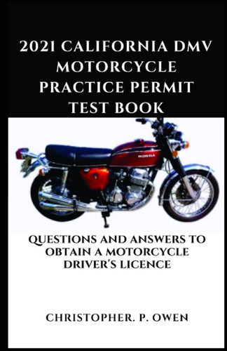 2021 California DMV Motorcycle Practice Permit Test Book
