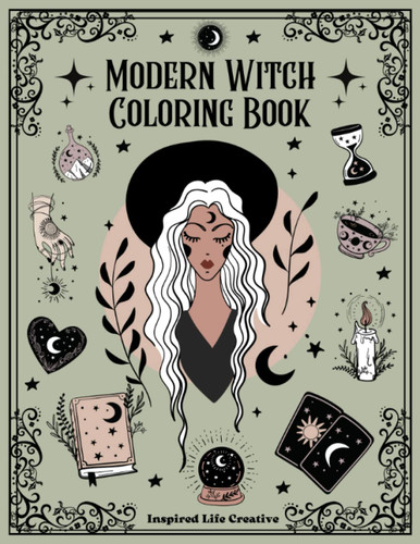 Modern Witch Coloring Book