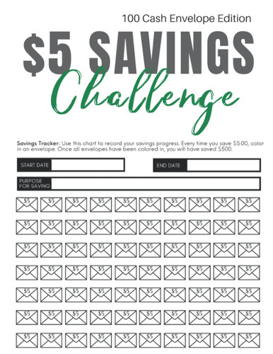 $5 Savings Challenge: 100 Envelope Savings Challenge Edition Quick