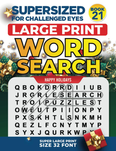 Supersized for Challenged Eyes Happy Holidays: Super Large Print Word