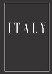 Italy: A black decorative book for coffee tables bookshelves and end