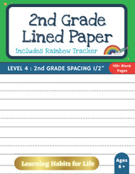 2nd Grade Lined Writing Paper for Kids aged 6 +