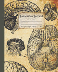 Antique Human Brain Composition Notebook: Vintage Style Human Brain