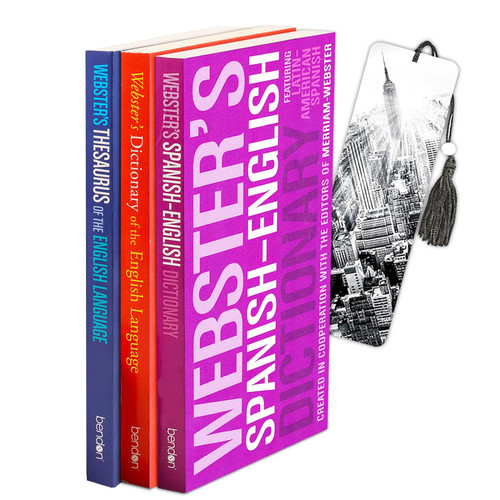 Websters English Spanish Dictionary Set for Students Kids Adults ~