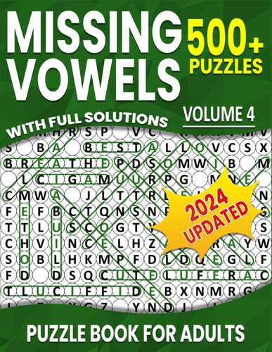 Missing Vowels Word Search: Over 500+ Puzzles Word Search Missing