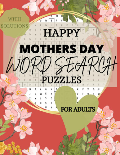 Happy Mothers Day Words Search Puzzle Book