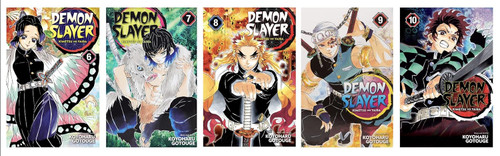 Demon Slayer Vol. 6 7 8 9 10 Bundle Set (5 Book Collection)