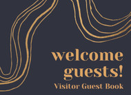 Visitor Guest Book Abstract Modern Elegant Gold Boho Style