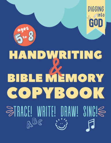 Handwriting & Bible Memory Copybook For Kids Ages 5-8